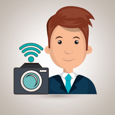 adam kamera fotoğraf wifi