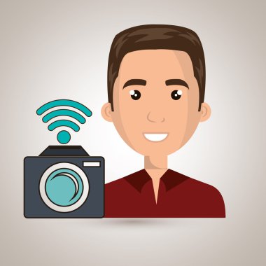 adam kamera fotoğraf wifi