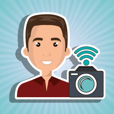 adam kamera fotoğraf wifi