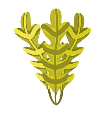 Dekoratif yosun akvaryum izole simgesi