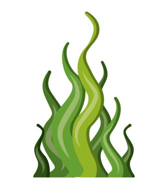 Dekoratif yosun akvaryum izole simgesi