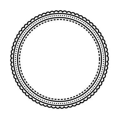 Daire çerçevesi zarif izole simgesi