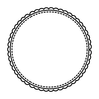 Daire çerçevesi zarif izole simgesi
