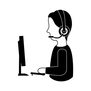 kişi operatör kulaklık Hizmetleri Yardımcısı