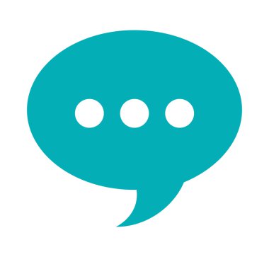 konuşma balonu sosyal medya izole simgesinin