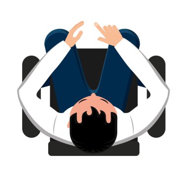 ofis koltuğu oturan kişi