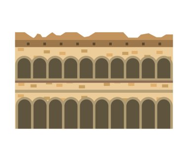 Roma inşaat klasik izole simgesi