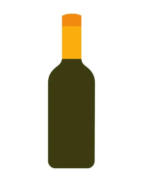 Bouteille de vin icône isolée — Image vectorielle