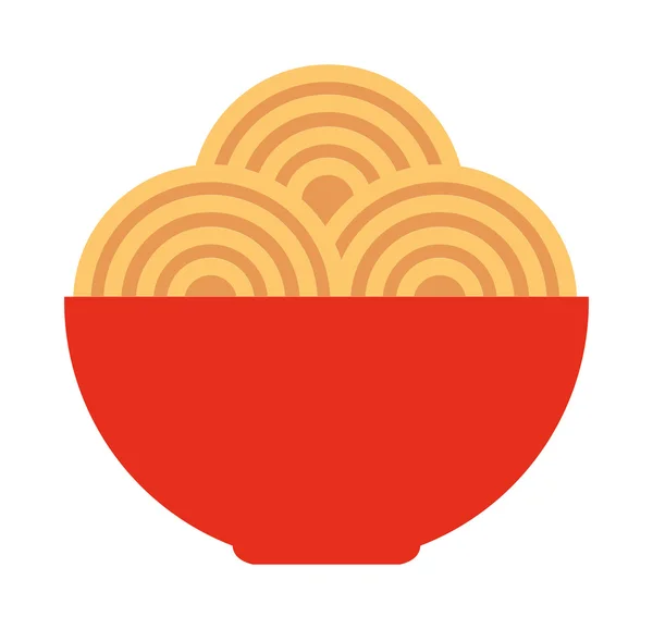 Spaghetti-Gericht isolierte Ikone — Stockvektor