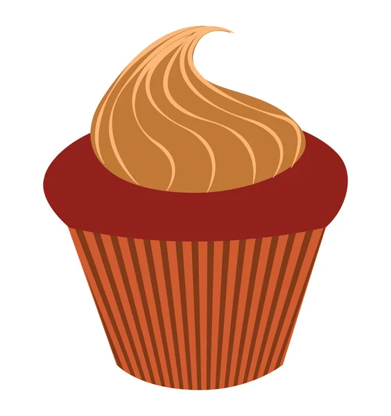 Delicioso cupcake doce ícone isolado — Vetor de Stock