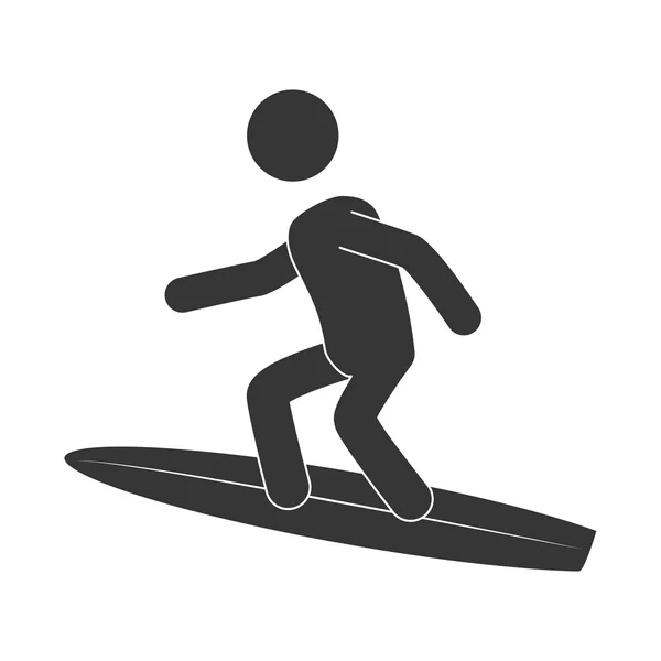 Surfing hombre — Vector de stock
