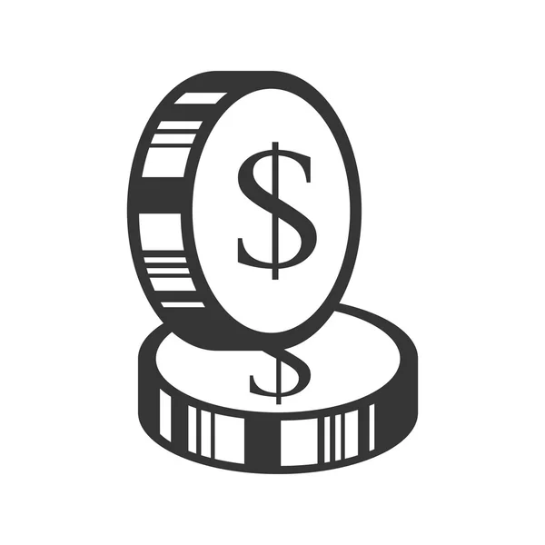 Arany érmék pénzes — Stock Vector