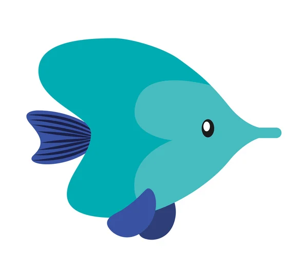 Icono de peces ornamentales aislados — Vector de stock