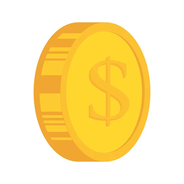 Arany érmék pénzes — Stock Vector