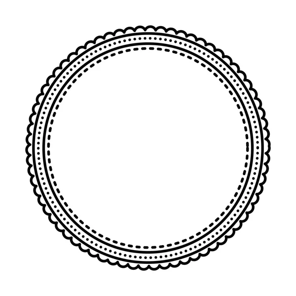 Cadre cercle icône isolée élégante — Image vectorielle