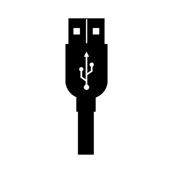 USB kabel-kontakt — Stock vektor
