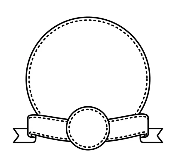 Cadre élégant avec ruban — Image vectorielle