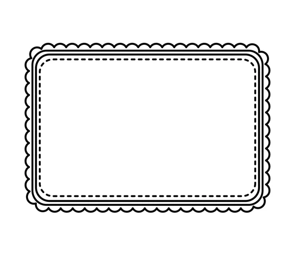 Elegante mooi frame geïsoleerde pictogram — Stockvector