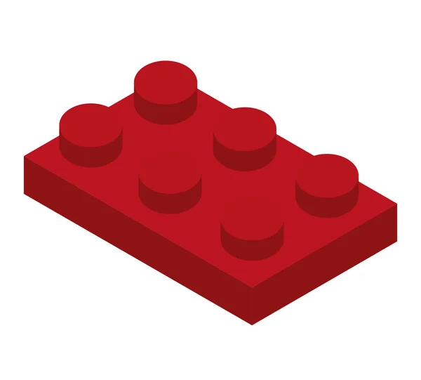 Pièce isométrique jeu puzzle icône isolée — Image vectorielle