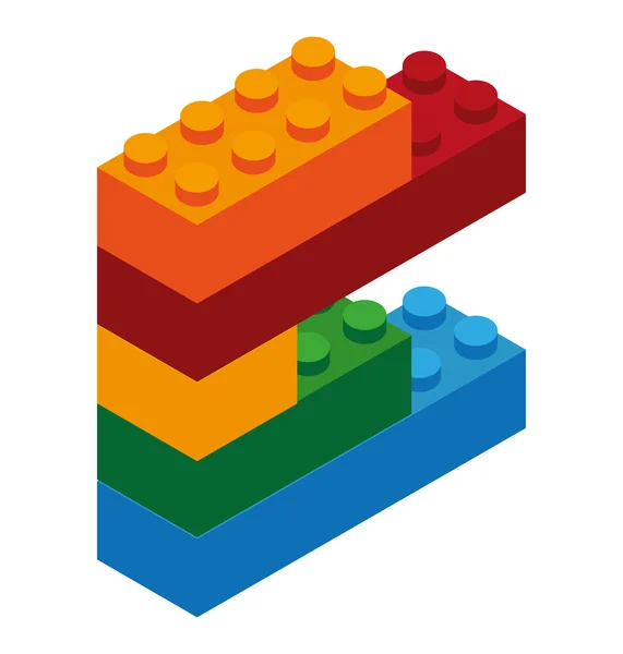 ชิ้นส่วนของไอคอนปริศนาเกม isometric — ภาพเวกเตอร์สต็อก