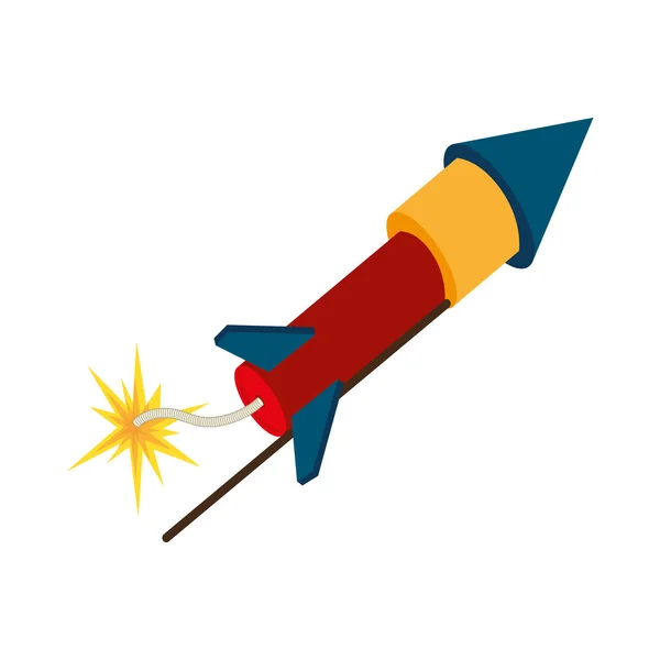 Fusée dynamite exploser étincelle — Image vectorielle