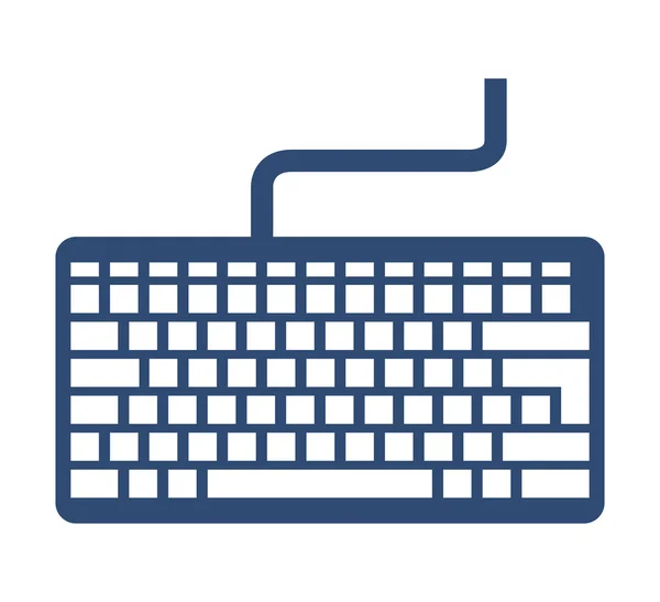 Clavier clavier icône ordinateur — Image vectorielle