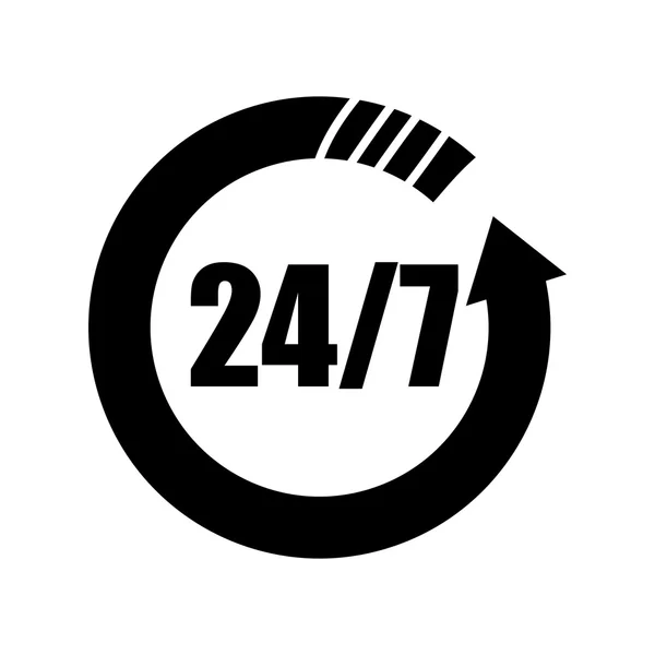 24 heures de service — Image vectorielle