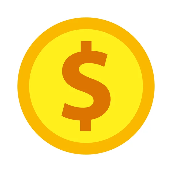 Значок монетного доллара — стоковый вектор