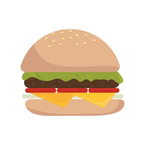 Hamburger Fast-Food-Burger — Stockvektor