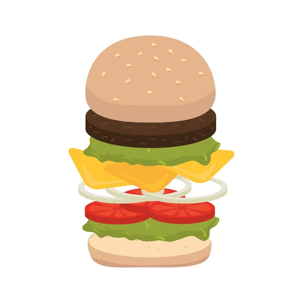 Hamburguer fast food burguer — Wektor stockowy