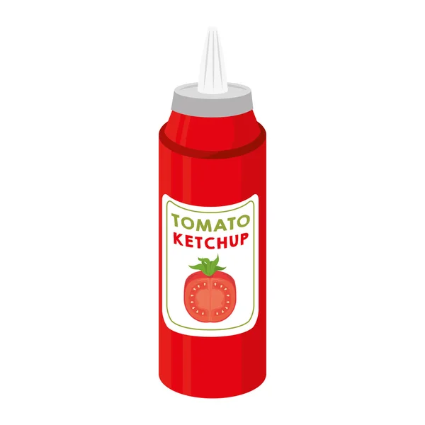Ketchup molho de tomate comida —  Vetores de Stock