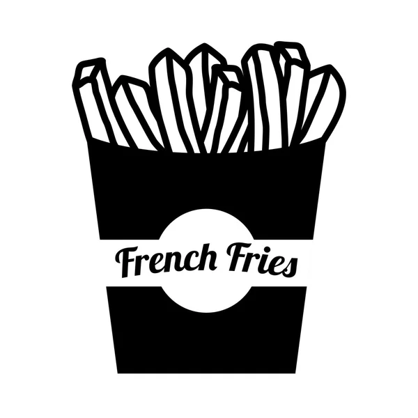 French fries potato — Stock Vector