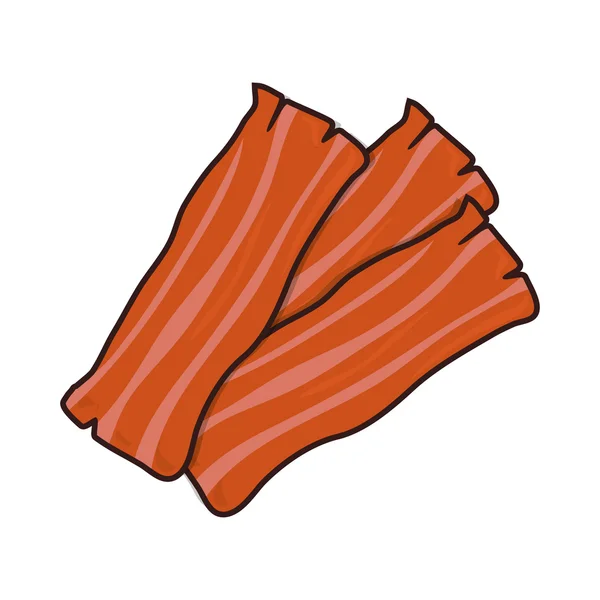 Tocino tira comida — Vector de stock