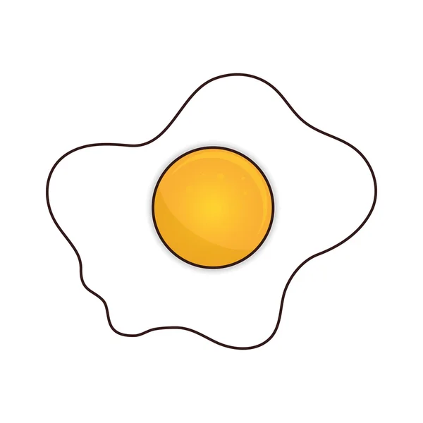 Egg fried food — Stock Vector