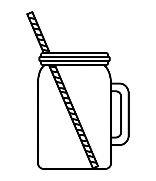 Behållare drink glas isolerade ikonen — Stock vektor