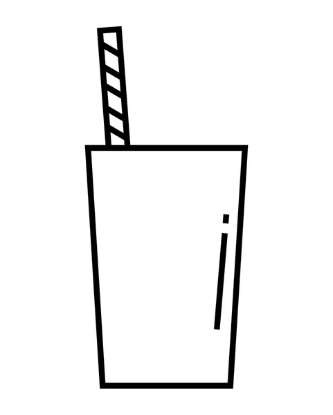 Vidrio de bebida contenedor aislado icono — Vector de stock