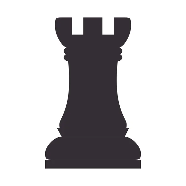 Šachová figurka Věž — Stockový vektor