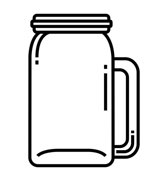 Container drink glass isolated icon — Stock Vector