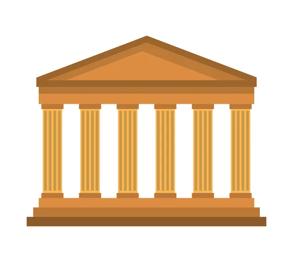 Izolované ikonu klasické římské stavby — Stockový vektor