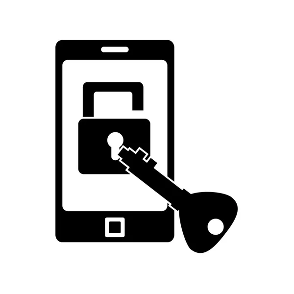 Téléphone verrouillage de sécurité — Image vectorielle