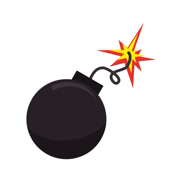 Bomb boom explotion — Stock Vector