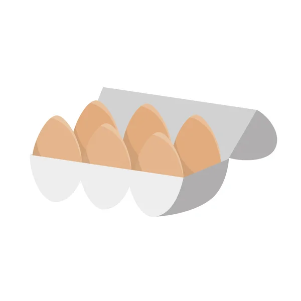 Egg carton chicken — Stock Vector