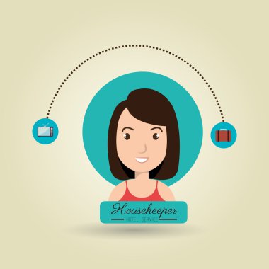 Temizlikçi kadın service simgesini