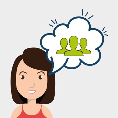 kadın teknoloji kabarcık konuşmak