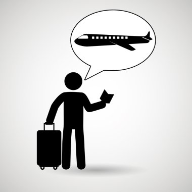 seyahat etmek siluet bavul