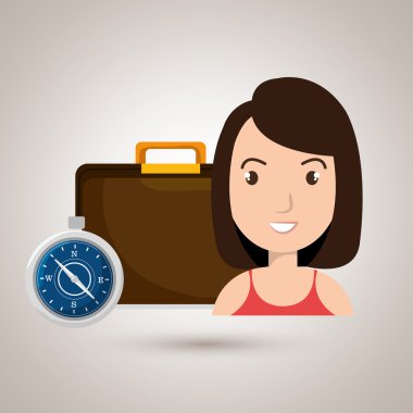 Kadın çanta seyahat pusula