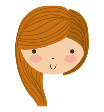 küçük sevimli kız izole simgesi