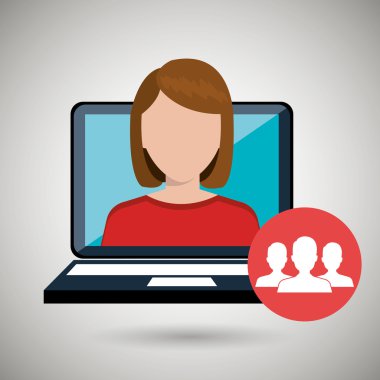 kadın dizüstü bilgisayar grubu web