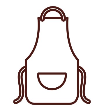 mutfak önlüğü izole simgesi