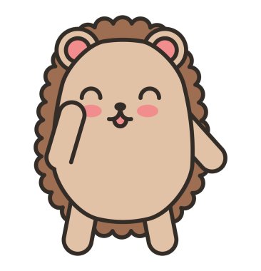 sevimli purcopine hayvan ihale izole simgesi